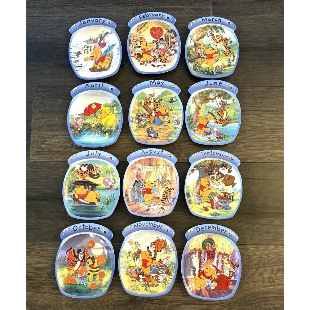 Bradford Exchange Winnie the Pooh Whole Year Through Plate Collection COMPLETE